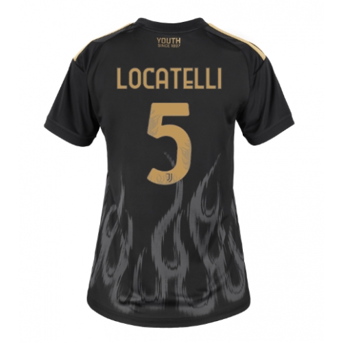 Juventus Manuel Locatelli #5 Maglia Gara Terza Repliche 2026-27 Donna Maniche Corte Juventus Manuel Locatelli #5 Maglia Gara Terza Repliche 2026-27 Donna Maniche Corte
